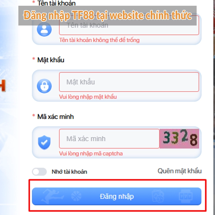 Đăng nhập TF88 tại website chính thức Đăng nhập TF88 tại website chính thức