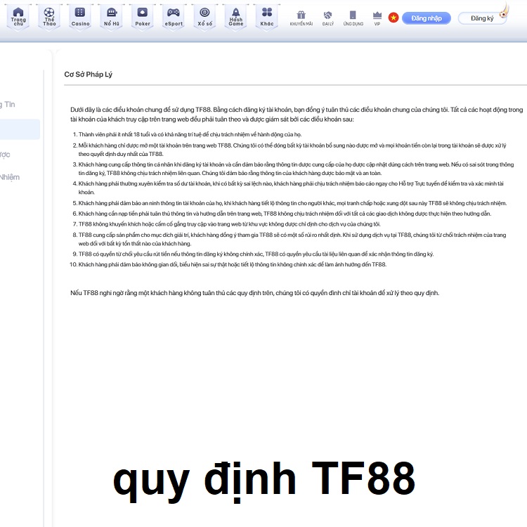 quy định TF88